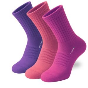Fitloam Lot de 3 paires de Chaussettes de randonnée thermiques d’hiver en laine mérinos unisexes – Disponible en plusieurs couleurs